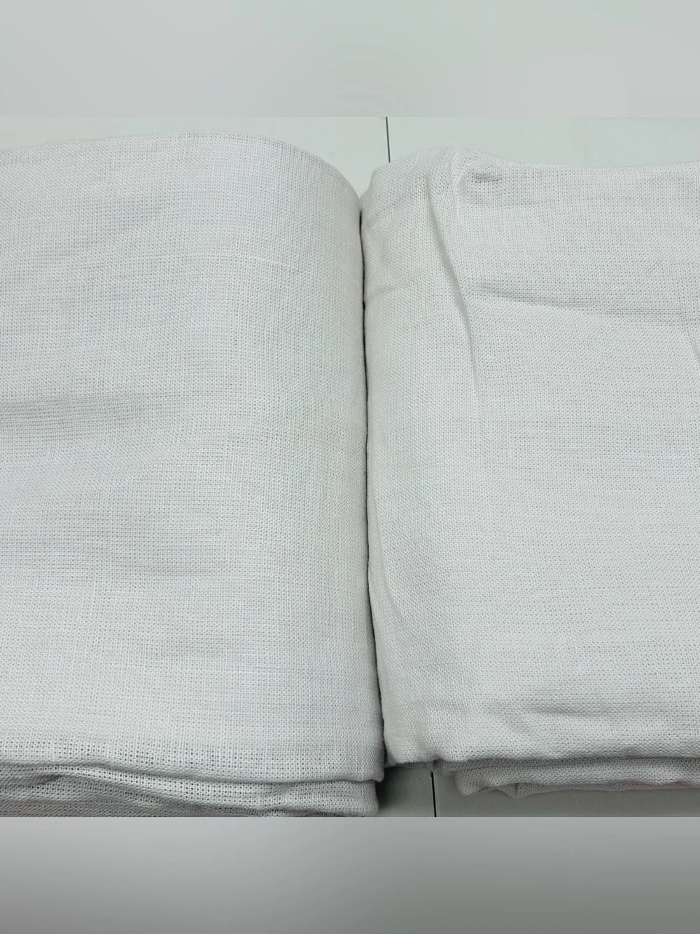 QUINCE Set Of 2 48x108 Heavyweight European Linen Curtains Cloud 9215
